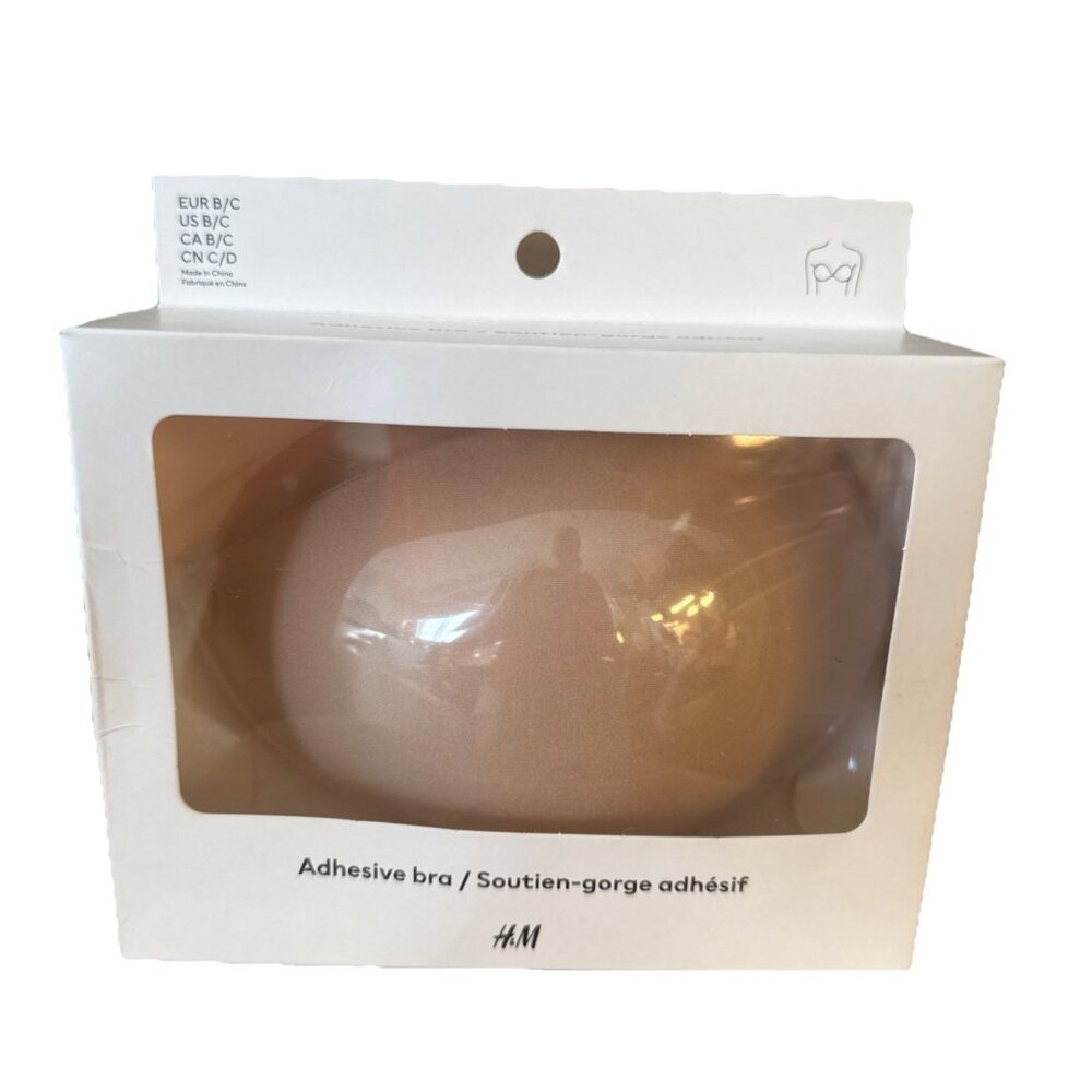 New In Box H&M Bra Self-Adhesive Stick On Gel Strapless Backless B/C